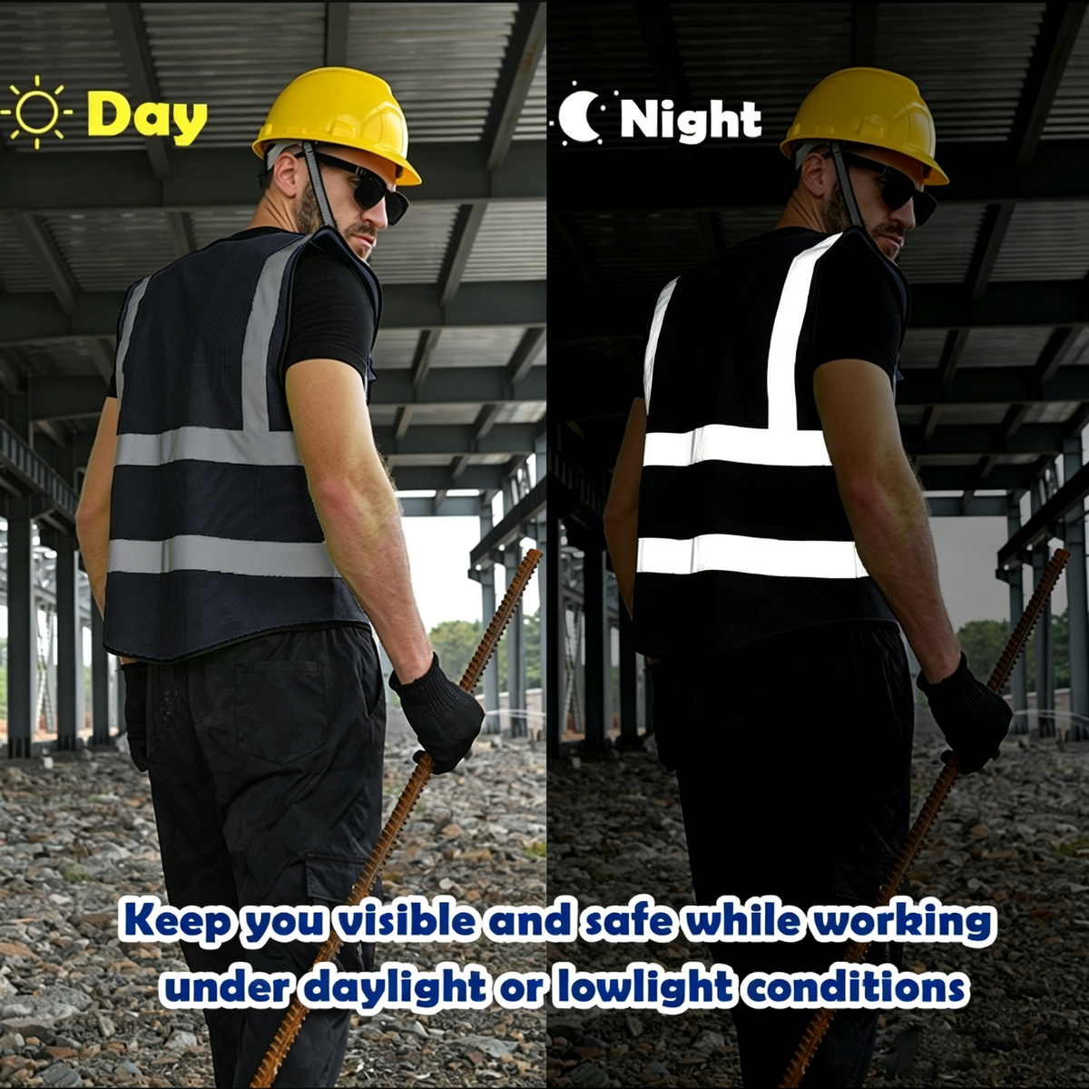 BeautyWill 5 Pockets Mesh Custom Logo ANSI Class 2 Safety Vest Basic