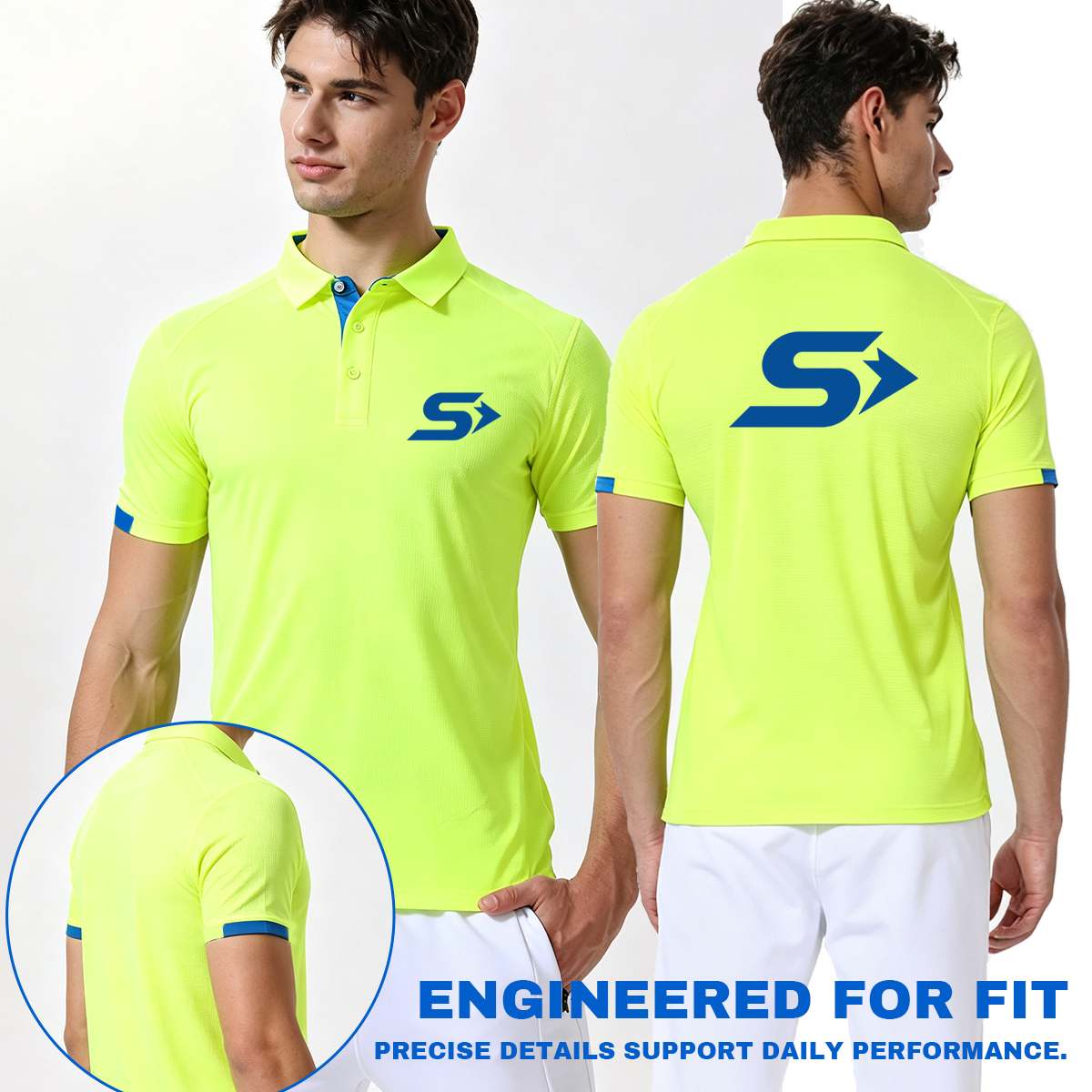 BeautyWill Camisetas de Manga Corta con Logo Personalizado de Secado Rápido para Hombres, Camisetas Atléticas de Construcción