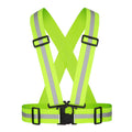 Universal Hi Vis Reflective Cross Back Suspender Strap, Adjustable Safety Harness for Work & Night Running